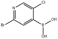 2-BROMO-5-CHLOROPYRIDINE-4-BORONIC ACID Struktur