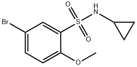 5-BROMO-N-CYCLOPROPYL-2-METHOXYBENZENESULFONAMIDE Struktur