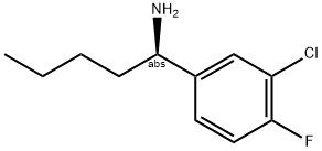 (1R)-1-(3-CHLORO-4-FLUOROPHENYL)PENTYLAMINE Struktur