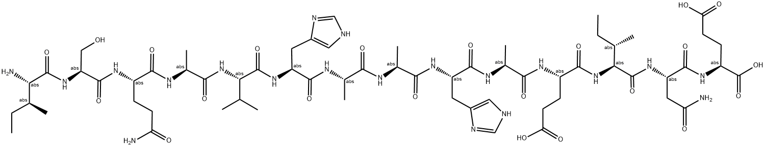 H2N-ISQAVHAAHAEINE-OH Struktur