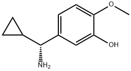 5-((1R)AMINOCYCLOPROPYLMETHYL)-2-METHOXYPHENOL Struktur