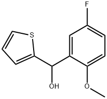 3-FLUORO-6-METHOXYPHENYL-(2-THIENYL)METHANOL Struktur