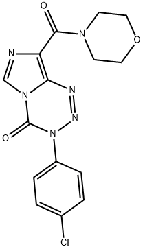 3-(4-CHLOROPHENYL)-8-(MORPHOLIN-4-YLCARBONYL)IMIDAZO[5,1-D][1,2,3,5]TETRAZIN-4(3H)-ONE Struktur