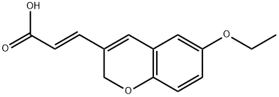 (2E)-3-(6-ETHOXY-2H-CHROMEN-3-YL)ACRYLIC ACID Struktur