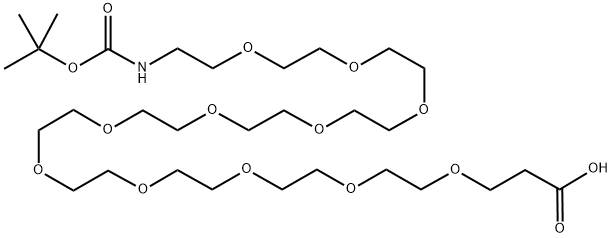 ALPHA-TERT-BUTYLOXYCARBONYL-AMINO-OMEGA-CARBOXYLIC ACID DODECA(ETHYLENE GLYCOL) Struktur