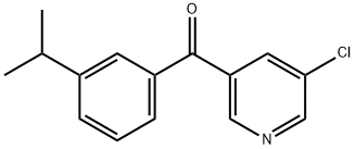 3-CHLORO-5-(3-ISOPROPYLBENZOYL)PYRIDINE Struktur