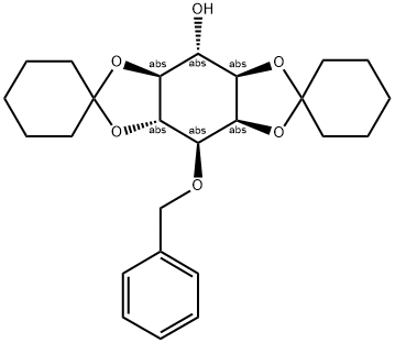 3-BENZYL-1,2:4,5-DICYCLOHEXYLIDENE-D-MYO-INOSITOL Struktur