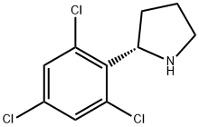 (2S)-2-(2,4,6-TRICHLOROPHENYL)PYRROLIDINE Struktur