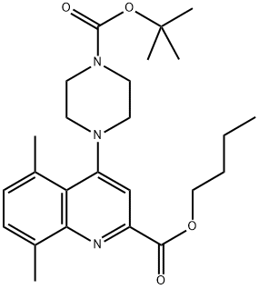 BUTYL 4-(4-(TERT-BUTOXYCARBONYL)PIPERAZIN-1-YL)-5,8-DIMETHYLQUINOLINE-2-CARBOXYLATE Struktur