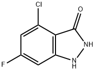 4-CHLORO-6-FLUORO-3-HYDROXY (1H)INDAZOLE Struktur