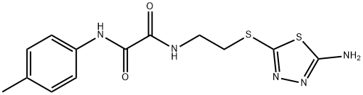 N-(2-[(5-AMINO-1,3,4-THIADIAZOL-2-YL)THIO]ETHYL)-N'-(4-METHYLPHENYL)ETHANEDIAMIDE Struktur