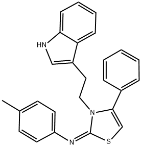 (E)-N-(3-(2-(1H-INDOL-3-YL)ETHYL)-4-PHENYLTHIAZOL-2(3H)-YLIDENE)-4-METHYLBENZENAMINE|