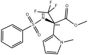 METHYL 3,3,3-TRIFLUORO-2-(1-METHYL-1H-PYRROL-2-YL)-N-(PHENYLSULFONYL)ALANINATE Struktur