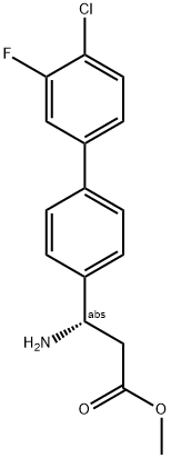 METHYL (3S)-3-AMINO-3-[4-(4-CHLORO-3-FLUOROPHENYL)PHENYL]PROPANOATE Struktur