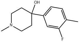 4-(3-FLUORO-4-METHYLPHENYL)-4-HYDROXY-1-METHYLPIPERIDINE Struktur