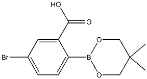 5-BROMO-2-(5,5-DIMETHYL-1,3,2-DIOXABORINAN-2-YL)BENZOIC ACID Struktur