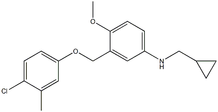 (1R)(3-[(4-CHLORO-3-METHYLPHENOXY)METHYL]-4-METHOXYPHENYL)CYCLOPROPYLMETHYLAMINE Struktur