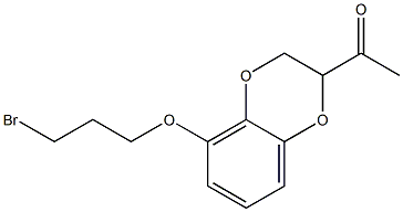 1-[5-(3-BROMO-PROPOXY)-2,3-DIHYDRO-BENZO[1,4]DIOXIN-2-YL]-ETHANONE Struktur