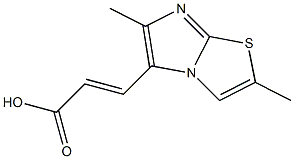 (2E)-3-(2,6-DIMETHYLIMIDAZO[2,1-B][1,3]THIAZOL-5-YL)ACRYLIC ACID Struktur