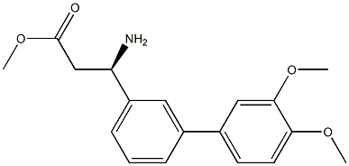 METHYL (3R)-3-AMINO-3-[3-(3,4-DIMETHOXYPHENYL)PHENYL]PROPANOATE Struktur