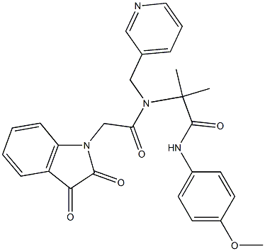 2-[[2-(2,3-DIOXO-2,3-DIHYDRO-1H-INDOL-1-YL)ACETYL](3-PYRIDINYLMETHYL)AMINO]-N-(4-METHOXYPHENYL)-2-METHYLPROPANAMIDE Struktur