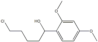 5-CHLORO-1-(2,4-DIMETHOXYPHENYL)-1-PENTANOL Struktur