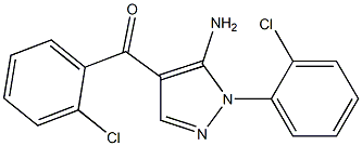 (5-AMINO-1-(2-CHLOROPHENYL)-1H-PYRAZOL-4-YL)(2-CHLOROPHENYL)METHANONE Struktur