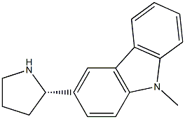 3-((2S)PYRROLIDIN-2-YL)-9-METHYLCARBAZOLE Struktur