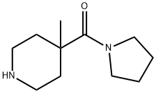 (4-METHYL-PIPERIDIN-4-YL)-PYRROLIDIN-1-YL-METHANONE Struktur