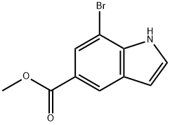 7-BROMO INDOLE-5-CARBOXYLIC ACID METHYL ESTER Struktur