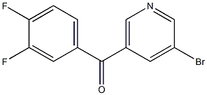 3-BROMO-5-(3,4-DIFLUOROBENZOYL)PYRIDINE Struktur