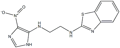 N-1,3-BENZOTHIAZOL-2-YL-N'-(4-NITRO-1H-IMIDAZOL-5-YL)ETHANE-1,2-DIAMINE Struktur