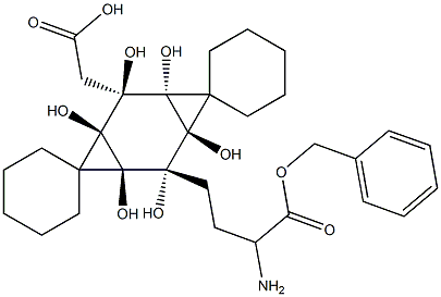 6-[BENZYLOXYCARBONYL-3-AMINO-PROPYL]-3-CARBOXY-METHYL-1,2:4,5-DICYCLOHEXYLIDENE-D-MYO-INOSITOL Struktur