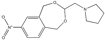 1-[(7-NITRO-1,5-DIHYDRO-2,4-BENZODIOXEPIN-3-YL)METHYL]PYRROLIDINE Struktur