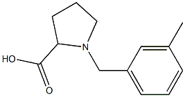 1-(3-METHYLBENZYL)PYRROLIDINE-2-CARBOXYLIC ACID Struktur