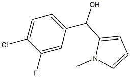 4-CHLORO-3-FLUOROPHENYL-(1-METHYL-2-PYRROLYL)METHANOL Struktur