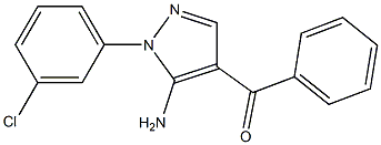 (5-AMINO-1-(3-CHLOROPHENYL)-1H-PYRAZOL-4-YL)(PHENYL)METHANONE Struktur