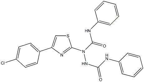 1-[4-(4-CHLOROPHENYL)-1,3-THIAZOL-2-YL]-N,N'-DIPHENYLHYDRAZINE-1,2-DICARBOXAMIDE Struktur