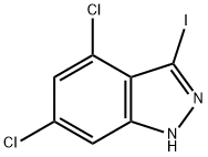 4,6-DICHLORO-3-IODO-1H-INDAZOLE Struktur