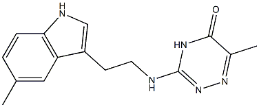 6-METHYL-3-{[2-(5-METHYL-1H-INDOL-3-YL)ETHYL]AMINO}-1,2,4-TRIAZIN-5(4H)-ONE Struktur