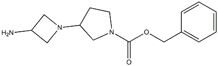 3-(3-AMINO-AZETIDIN-1-YL)-PYRROLIDINE-1-CARBOXYLIC ACID BENZYL ESTER Struktur