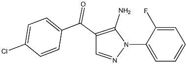 (5-AMINO-1-(2-FLUOROPHENYL)-1H-PYRAZOL-4-YL)(4-CHLOROPHENYL)METHANONE Struktur