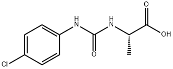 (2R)-2-([[(4-CHLOROPHENYL)AMINO]CARBONYL]AMINO)PROPANOIC ACID Struktur