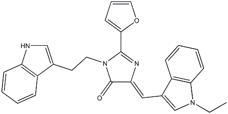 (Z)-1-(2-(1H-INDOL-3-YL)ETHYL)-4-((1-ETHYL-1H-INDOL-3-YL)METHYLENE)-2-(FURAN-2-YL)-1H-IMIDAZOL-5(4H)-ONE Struktur