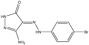 (4E)-3-AMINO-1H-PYRAZOLE-4,5-DIONE 4-[(4-BROMOPHENYL)HYDRAZONE] Struktur