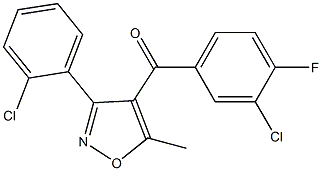 4-(3-CHLORO-4-FLUOROBENZOYL)-3-(2-CHLOROPHENYL)-5-METHYLISOXAZOLE Struktur