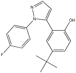 4-TERT-BUTYL-2-(1-(4-FLUOROPHENYL)-1H-PYRAZOL-5-YL)PHENOL Structure