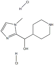 (1-METHYL-1H-IMIDAZOL-2-YL)-PIPERIDIN-4-YL-METHANOL DIHYDROCHLORIDE Struktur