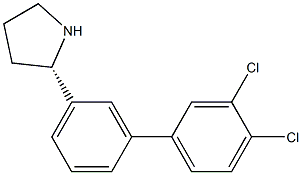 (2S)-2-[3-(3,4-DICHLOROPHENYL)PHENYL]PYRROLIDINE Struktur