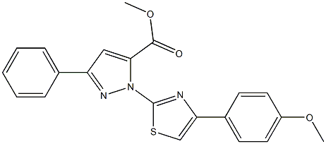 METHYL 1-[4-(4-METHOXYPHENYL)-1,3-THIAZOL-2-YL]-3-PHENYL-1H-PYRAZOLE-5-CARBOXYLATE Struktur